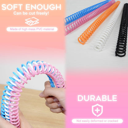 Rayson Click Binding Spines, 34-Hole Click Binding Ring for A4 and U.S. Letter Size Paper, Multi-Color, 3/5" Diameter, 3:1 Pitch, Binds Up to 120 Sheets, 30 Pack