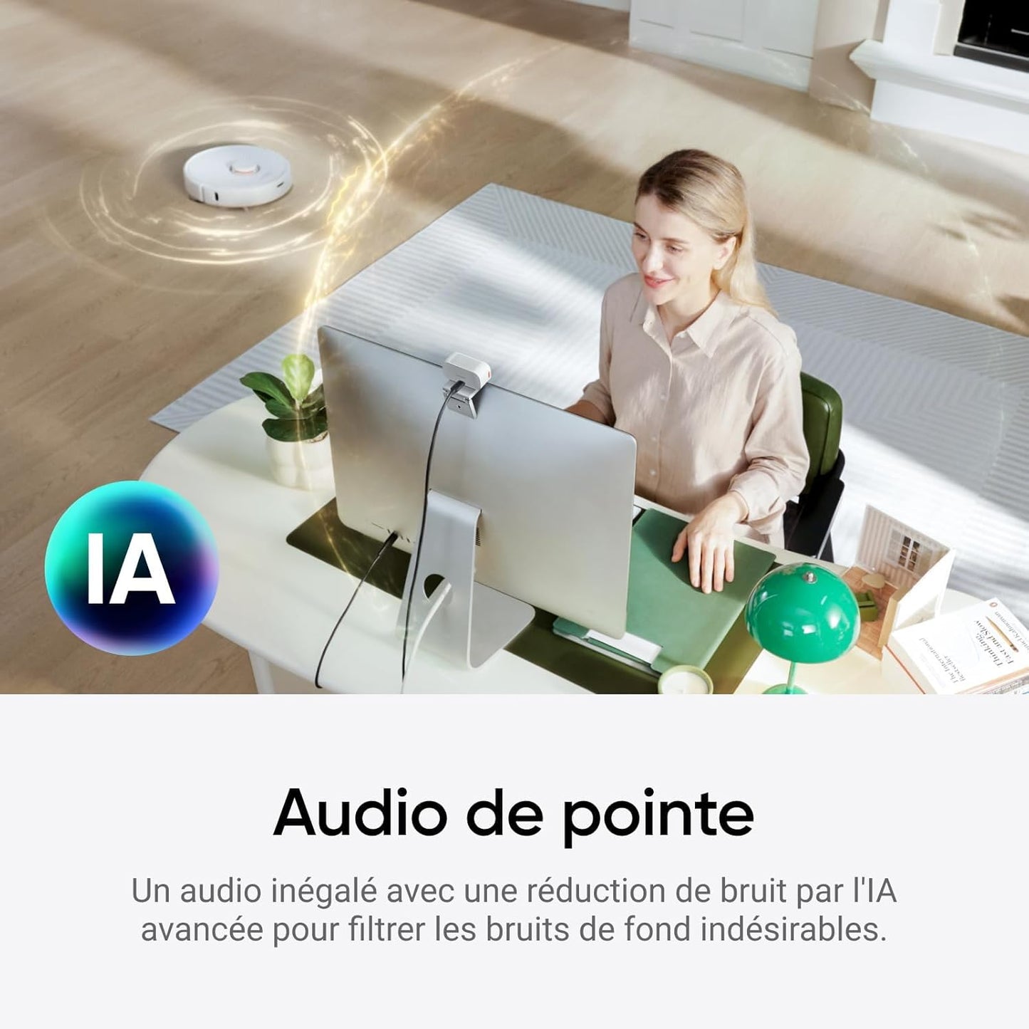 Insta360 Link 2C - 4K Webcam for PC/Mac, 1/2" Sensor, Auto Framing, HDR, AI Noise-Canceling Mic, Gesture Control for Streaming, Video Calls, Gaming, Works with Zoom, Teams, Twitch & More