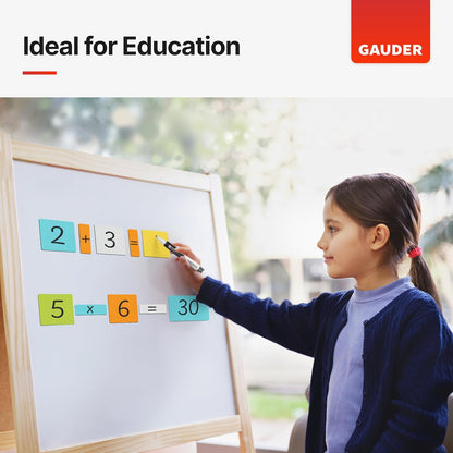 GAUDER Magnetic Dry Erase Labels | Magnetic Labels to Write on | Dry Erase Magnets for Classroom, Whiteboard & Blackboard (Different Sizes)