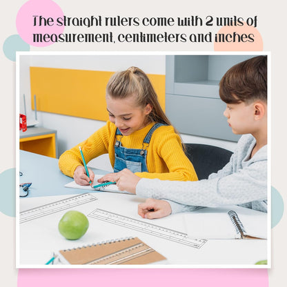 Cholemy 150 Pcs 12 Inch Clear Rulers Bulk Plastic Measuring Rulers Classroom Straight Rulers Bulk with Centimeters and Inches Drafting Measuring Tool for Classroom School Students Families Education