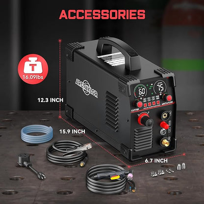 75Amps Plasma Cutter, Non-Touch Pilot Arc Plasma Cutter Machine,110/220V Dual Voltage IGBT Inverter, Air Sensor Technology, Large Digital Display Plasma Cutters CUT75P