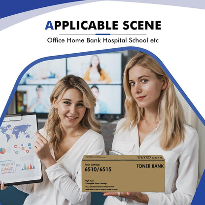 Phaser 6510 Toner Cartridge Compatible Replacement for Xerox Phaser 6510 for 6515 6510DNI 6510DN 6510N 6510DNM WorkCentre 6515DNI 6515DN 6515DNM 6515N Printer Extra High Capacity 4 Color Set