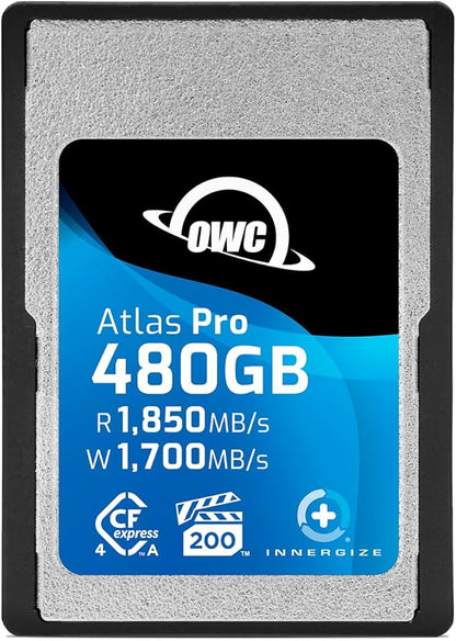 OWC 480GB Atlas Pro High Performance Cfexpress 4.0 Type A Memory Card Professional Grade, up to 1850MB/s Read and 1700MB/s Write Speed