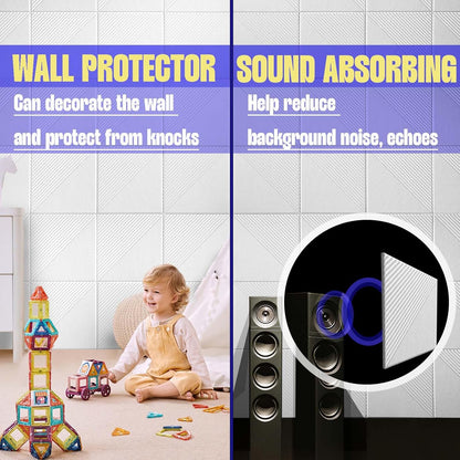 Large Cork Board for Walls 48"x 36", 12 Pack Felt Wall Tiles with Safe Removable Adhesive Tabs, Cork Board for Office,Pinboard Bulletin Board - White