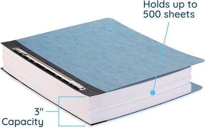 25 Blue Summit Supplies Pressboard Report Cover, Light Blue Business Report Covers, Pressboard Binder 8.5x11, Letter Size Report Binder, 25 Pack, 3'' Capacity