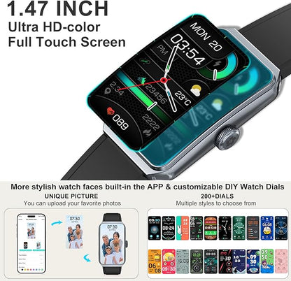 Fitness Tracker with Heart Rate/Blood Oxygen/Sleep Monitor, Smart Watches for Women Men, 100+ Sports Modes, Activity Step Trackers Smart Watch for Android iOS Phones