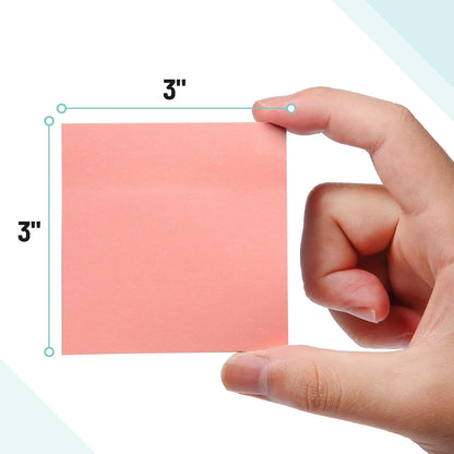 Mr. Pen- Sticky Notes, 3”x3”, 12 Pads, 600 Sheets, Macaroon Colors Sticky Notes, Sticky Note, Self-Stick Note Pads, Back to School Supplies