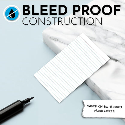 Home Advantage Vertically Ruled White Index Cards, Note Cards