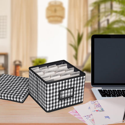 Greeting Card Organizer and Storage Box with 15 Adjustable Dividers, Stores 140+ Cards, Suitable for Storing Greeting Cards, Envelopes, Stickers, Photos, Notecards and More,2-Pack