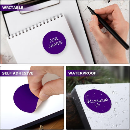 Purple Dot Stickers 2 Inches Round Sticker, Circle Colored Labels Color Coding Labels for Office Classroom Toddlers Activity 80 Pieces