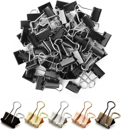 Mr Pen- Binder Clips, 50-Pack, 0.75 in, Black, Mini & Micro, Office Paper Clips