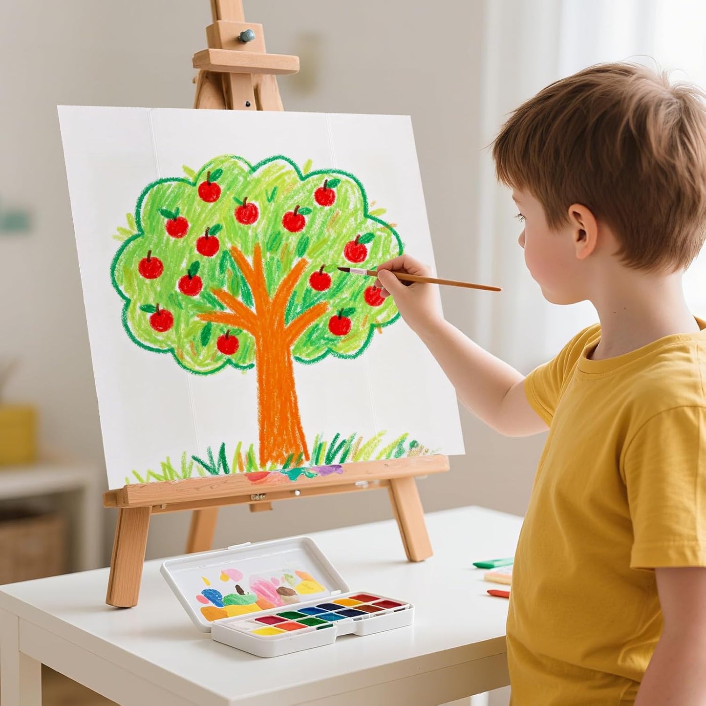 CRUGLA Trifold Poster Board – 5 Pack, 21 x 14 White Corrugated Presentation Display Boards for Science Fairs, School Projects, Exhibitions, and Office Presentations