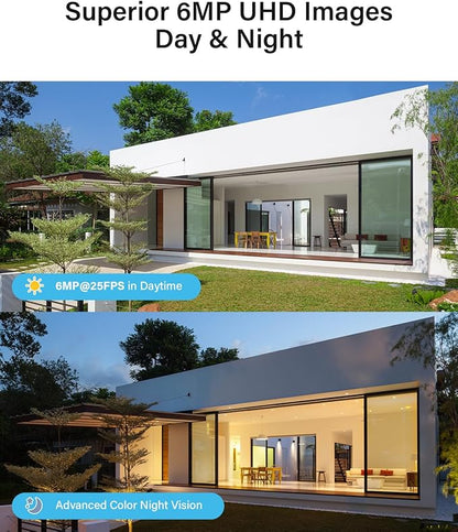Jennov 6MP PoE IP Camera Outdoor with Pan Tilt 20X Optical Zoom, 360 Speed Dome PTZ Security Camera with 160ft IR Night Vision, Spotlights Color Night Vision, Human Detection, Onvif Compatible