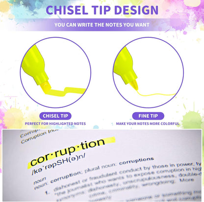 Handepo Highlighter Bulk Assorted Colors Dry Quickly Highlighter Markers Chisel Tip Pens for Kids Adult School Teachers Office Supplies Carnival Classroom graduation Rewards(200 Pcs)