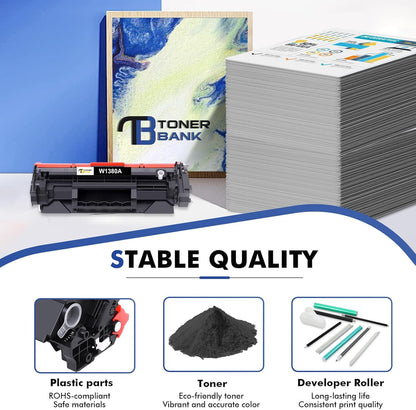 138A Black Toner Cartridges 2 Pack (with Chip) Compatible Replacement for HP 138A 138X W1380A W1380X for HP Pro 3001dw 3001fdw MFP 3101fdw Series Printer Ink