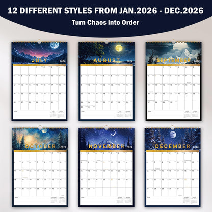 2026 Wall Calendar - 2026 Calendar, JAN 2026 - DEC 2026, 12" x 17", Large Calendar 2026 with Twin-wire Binding, Notes, Perfect 2026 Wall Calendar 12 Month for Organizing