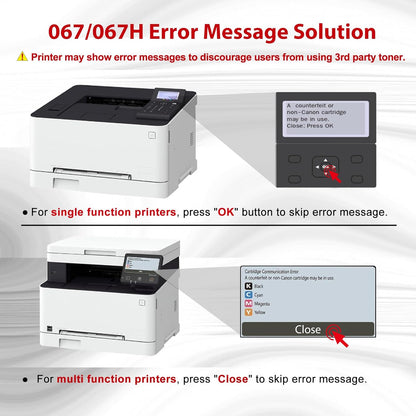 067 Black Toner Cartridge: Compatible with Canon 067 067H CRG-067 Toner Cartridge Set Work for imageClass LBP632Cdw LBP633Cdw MF656Cdw MF654Cdw MF632Cdw MF656Cdw Printers,with Chip