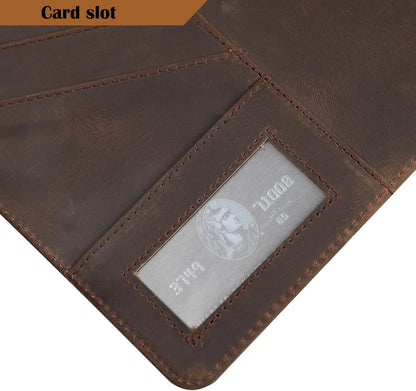 Genuine Leather Padfolio,Free Engraved Name, Personalized Leather Portfolio, A4 Document Folder Legal Pad Padfolio, Resume Folio for Men & Women