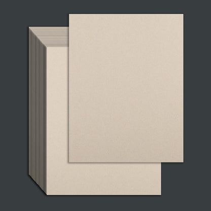 25 Pcs Book Board, Binder Board, Cover Board, Heavy Duty Chipboard for Book Binding, DIY Cardboard (Gray, 8.5 x 11 Inch 80PT)