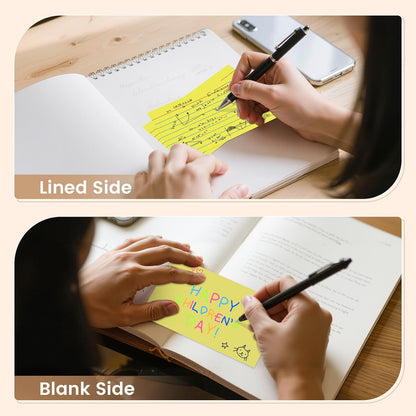 Index Cards 3x5 Inch, 300sheets, Flash Cards,Ruled Lined Yellow Note Cards Paper For Studying, Schools Supplies, College, Office And Home Organization, Note Taking Supplies