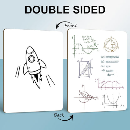 Dry Erase Lapboards Student Pack of 12,9x12 inch Double Sided White Boards,Small Mini White Dry Erase Boards for Students Whiteboards Including Mini Dry Erase Erasers and Colored Markers