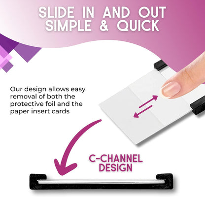 Availey 60 Pack Magnetic 'C' Channel Label Holders for Metal Racks and Shelves with Protective Films and Replacement Strips 2" x 1"