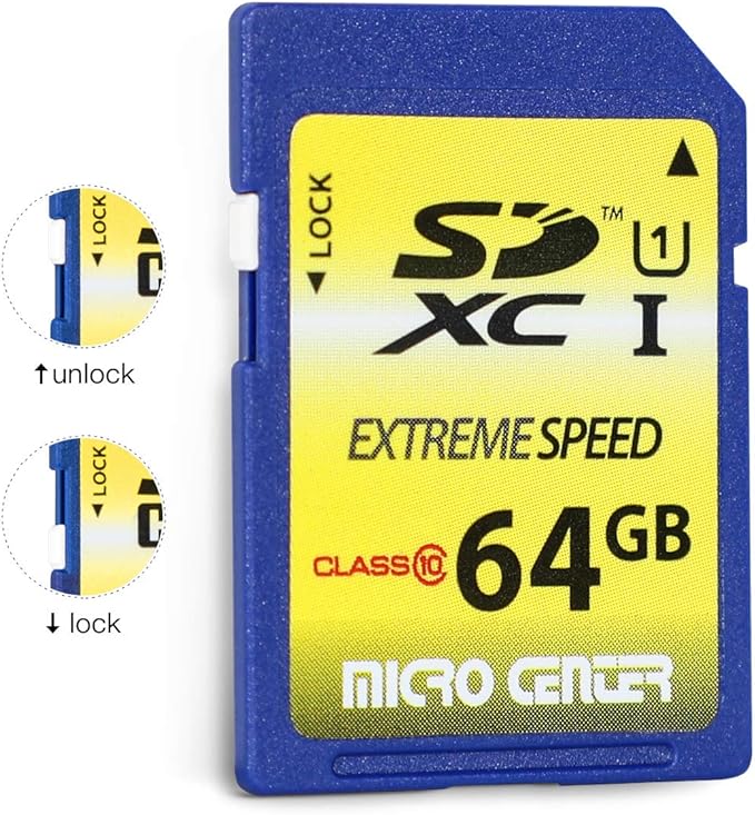 INLAND 64GB Class 10 SDXC Flash Memory Card Standard Full Size SD Chip USH-I U1 Trail Camera by Micro Center