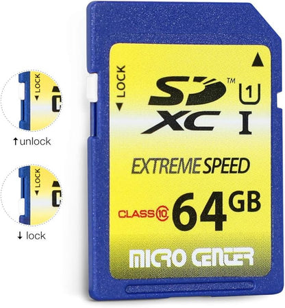 INLAND 64GB Class 10 SDXC Flash Memory Card Standard Full Size SD Chip USH-I U1 Trail Camera by Micro Center