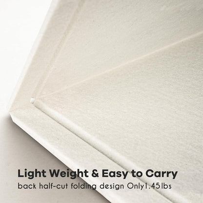 Bulletin Board, 36 x 24 Inches Felt Pin Board - Decorative Cork Alternative for Wall, 3' x 2' Foldable Picture Self-Adhesive Vision Prayer Board With 20 Pushpins - White