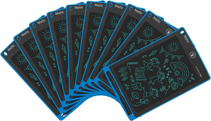 mafiti 10 Pack LCD Writing Tablet 8.5 Inch Electronic Drawing Pads for Kids Portable Ewriter Doodle Board Blue