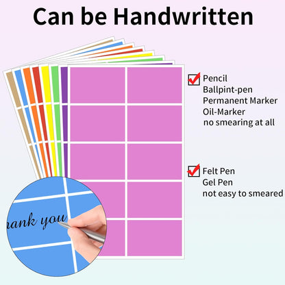 STARLIBOO Colored Labels Stickers, 3 x 2 Inch Rectangular Moving Labels for Boxes, 8 Colors Large Moving Stickers- 320 Pack