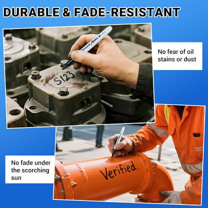 Black Permanent Markers 108 Pack, Black Markers Bulk, Fine Tip, Quick-Drying, Waterproof, Durable for Wood, Plastic, Metal, Glass, Paper - Office Supplies, School, Classroom, Home Organization