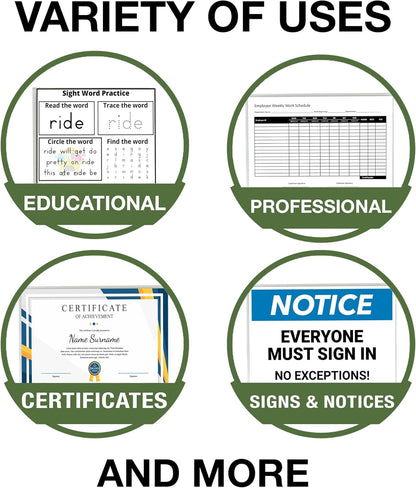 Samsill No Holes Sheet Protectors, 100 Pack, 8.5 x 11 Inch Page Protectors for 3 Ring Binder, Heavy Duty, No Hole Protector, Letter Size, Top Loading, Acid Free