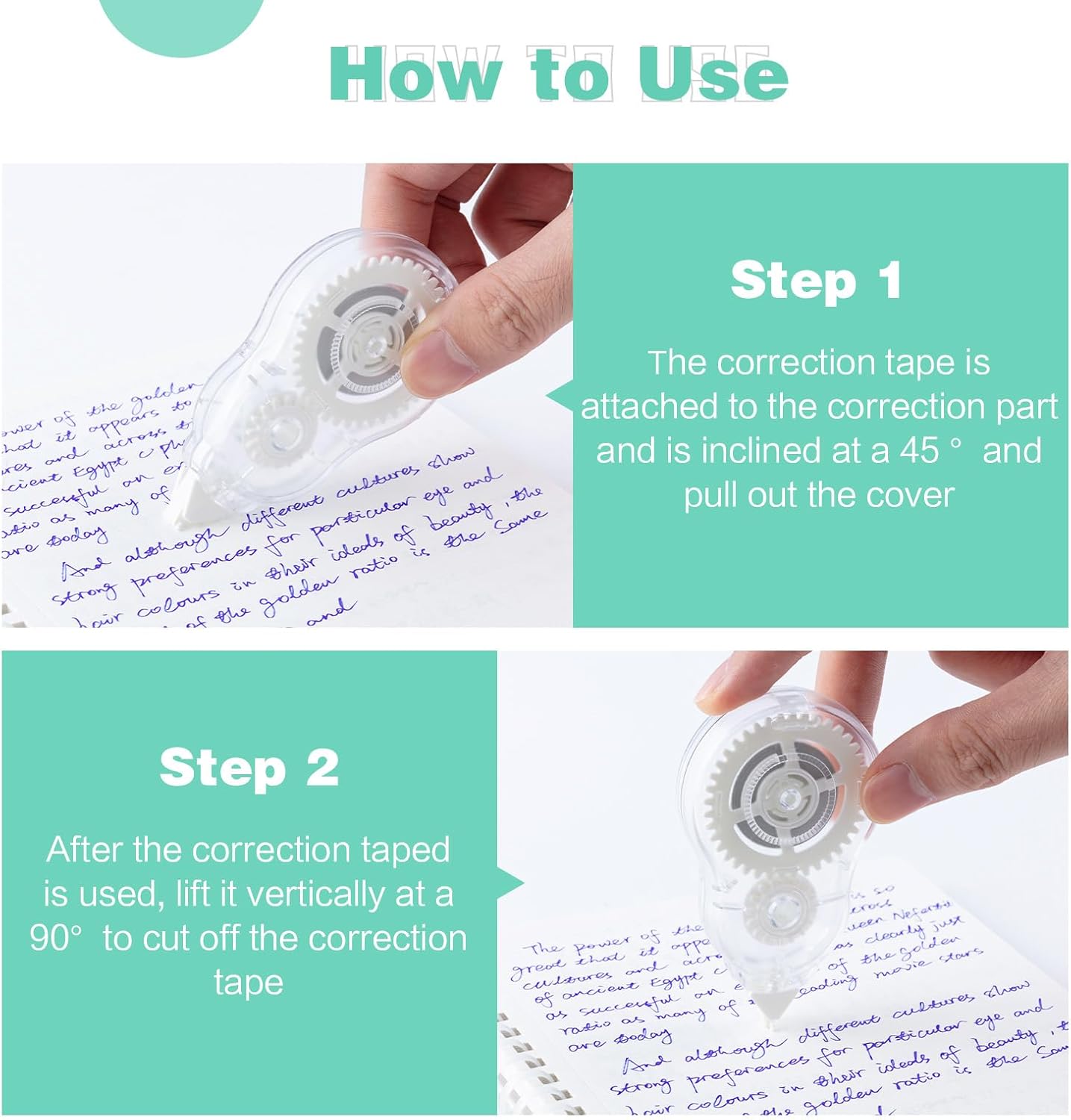 M&G 6 Pack Correction Tape Set, Total 72M/236FT Correction Tape Clear Writing with No Drying Time for Office School Supplies Student 1/5 Inch X 39.37 Ft/Pack