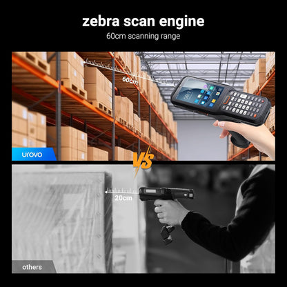 Inventory Scanner with Zebra Scanner, PDA with Pistol Grip, IP68 Rugged, NFC, 4G Wi-Fi 6, Handheld Warehouse