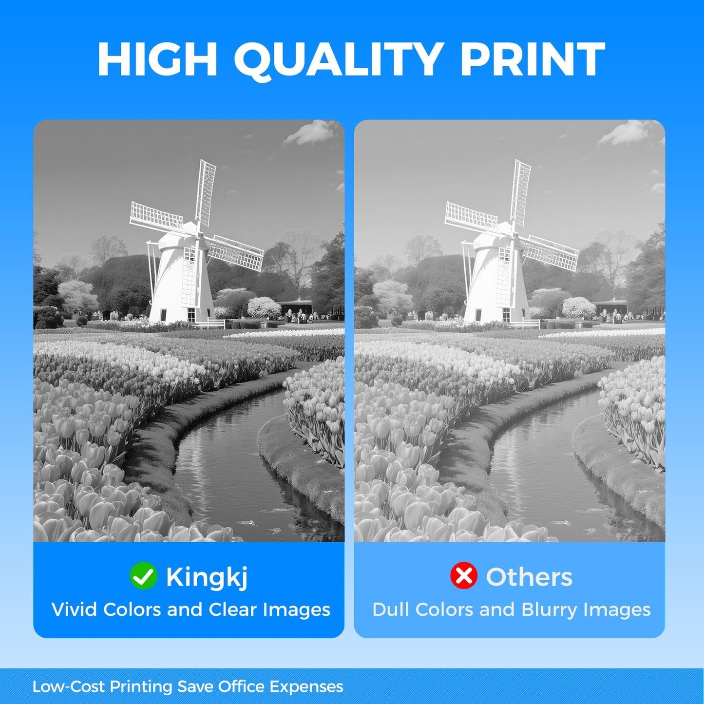 KingKJ 3J11D 1130 Black Toner Cartridge 2-Pack High-Yield Replacement for Dell 3J11D 1130 1133 1135 Toner Compatible with Dell 1130 1130N 1133 1135N Laser Printer Ink All-in-One Copier（2,500 Pages）