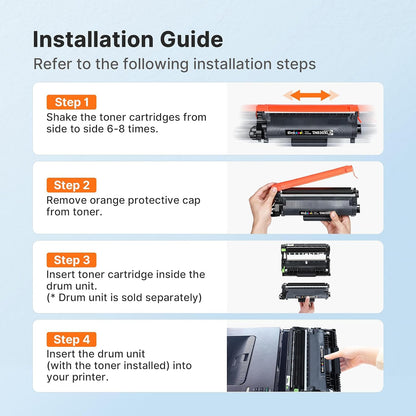 E-Z Ink Compatible TN830 Toner Cartridge Replacement for Brother TN830 TN830XL TN 830 Toner Cartridges to use with HL-L2460DW DCP-L2640DW HL-L2400D HL-L2480DW HL-L2405W MFC-L2820DW Printer (1 Black)