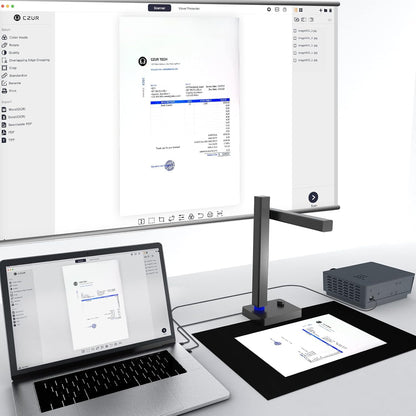 CZUR Shine800 Pro Portable Document Scanner, 8MP Document Camera, OCR Multi-Language Recognition, USB Doc Camera for Live Demo, Web Conferencing, Remote Teaching, for Mac OS&Windows