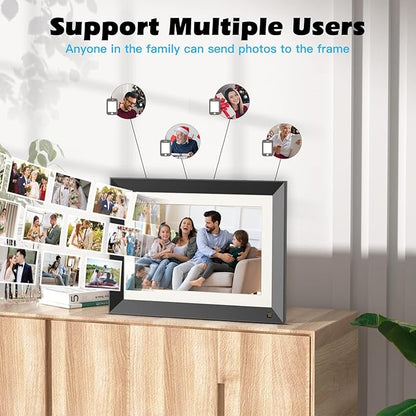 11" 2K Digital-Picture-Frame WiFi Photo Frame - IPS 2176 * 1600 Smart Frame with 32GB Storage Touch Screen, Easy to Share Photo Video Via App Email, Free Cloud Storage, Gifts for Mom Dad Grandparents