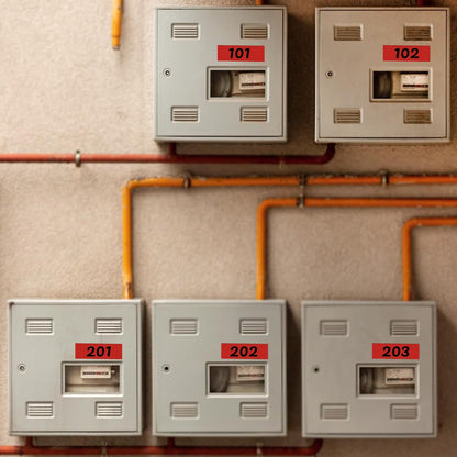 Red Rectangle Stickers 3 x 1 Inch Color Coding Labels Vinyl Roll Self-Adhesive Waterproof Removable 500 PCS