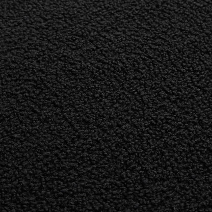 24KF Large Square Couch Ottoman for Living Room, Upholstered Teddy Fabric Padded Cushion Ottoman Table,Large Foot Rest,5088-Teddy Black