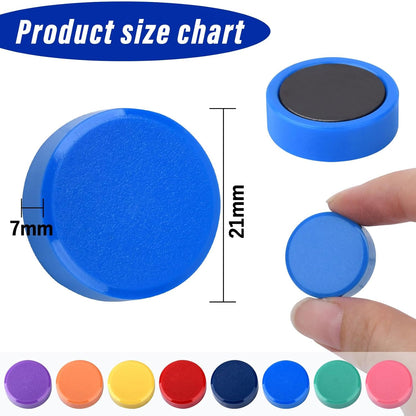80 Pack Small Fridge Magnets,20MM Colorful Round Magnets for Whiteboard, 8 Colors Refrigerator Magnet,Small Cute Magnet for Decorative Locker Kitchen Office