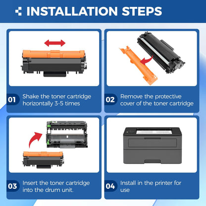TN770 Black Toner Cartridge High Yield 2-Pack with chip Replacement for Brother TN-770 TN770 770 Toner Compatible with Brother HL-L2370DW HL-L2370DWXL MFC-L2750DW MFC-L2750DWXL Printer Ink All-in-One