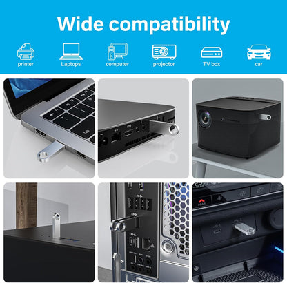 ABLAZE Custom Flash Drive 1GB 10 Pack, Personalized USB with Your Logo Metal Thumb Drives USB 2.0 Memory Stick Pendrive (Sliver)