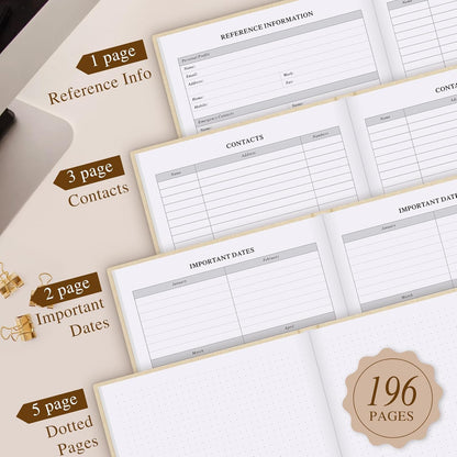 Lanpn Undated Daily Planner Hourly Schedule Notebook, 196 Pages 2 Page per Day To Do List Notebook Notepad Appointment Work Planner, Hardcover Daily Journal Organizer Book For Women 7.7" x 9.3" Grey