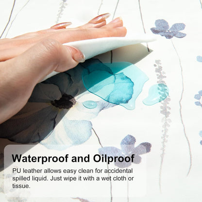 QIYI Large Mouse Pad for Desk, Floral Desk Mat for Desktop, Women Girls Office Décor Desk Accessories, PU Leather Waterproof Gaming Mousepad, Watercolor Flowers Desk Pad Computer Mat, 31.5" x 15.7"