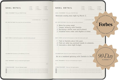 Full Focus French Blue Vegan Leather Planner by Michael Hyatt - The #1 Daily Planner to Set Annual Goals, Increase Focus, Eliminate Overwhelm, and Achieve Your Biggest Goals - Hardcover