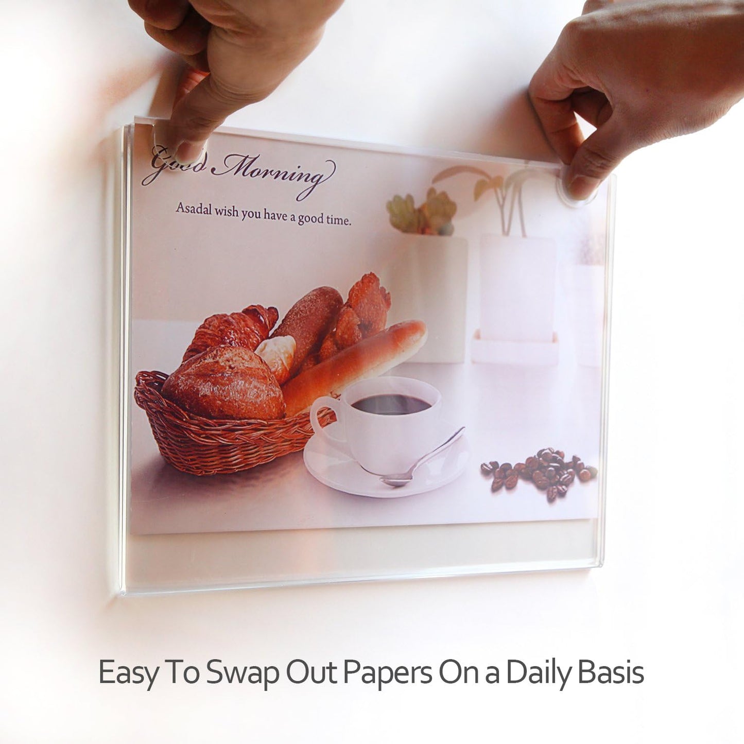 NIUBEE 20-Packs Acrylic Wall Mount Sign Holder 8.5 x 11, Clear Ad Frames for Papers.