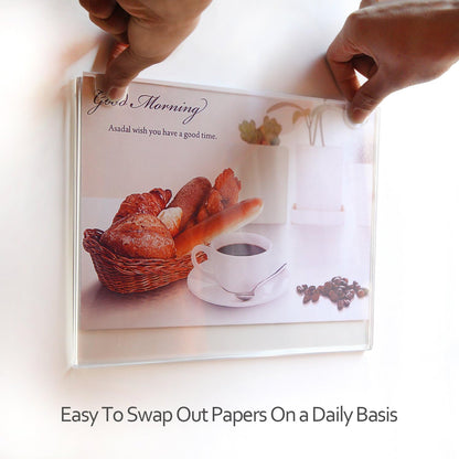 NIUBEE 20-Packs Acrylic Wall Mount Sign Holder 8.5 x 11, Clear Ad Frames for Papers.