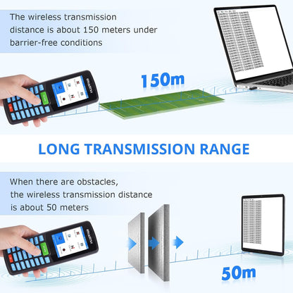 Barcode Scanner, Wireless 1D Inventory Scanner Data Collector Data Terminal Portable with 2.8" TFT Color LCD Screen Cordless Handheld Barcode Reader for Store, Inventory, Supermarket, Warehouse
